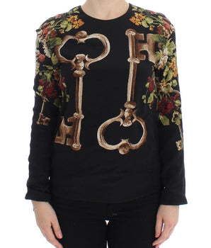 Dolce & Gabbana Elegant Medieval Print Silk Blouse Dolce & Gabbana 
