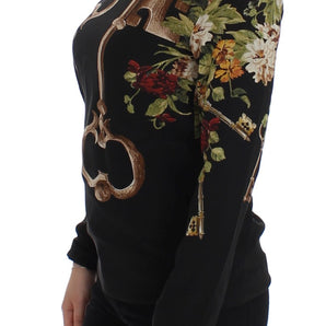 Dolce &amp; Gabbana Elegante Blusa De Seda Con Estampado Medieval