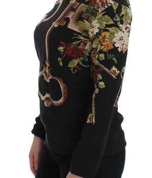 Dolce & Gabbana Elegant Medieval Print Silk Blouse Dolce & Gabbana 