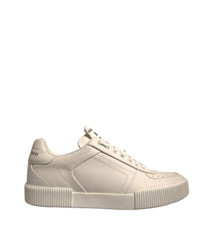 Dolce &amp; Gabbana White Miami Leather Low Top Sneakers Shoes