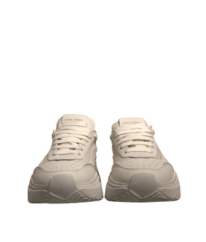 Dolce &amp; Gabbana White Daymaster Leather Low Top Sneakers Shoes
