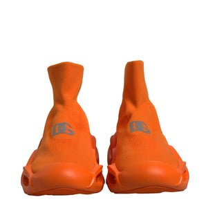 Dolce & Gabbana Orange Slip On Wave Socks Men Sneakers Shoes