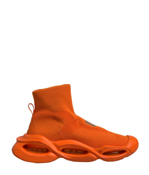 Dolce &amp; Gabbana Orange Slip On Wave Socks Men Sneakers Shoes