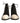 Sergio Rossi Black White Leather Lace Up Flats Ankle Boots Shoes