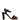 Dolce & Gabbana Black Embossed Carnation Heeled Sandals Shoes
