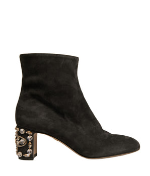 Botines de tacón con adornos negros de Dolce &amp; Gabbana