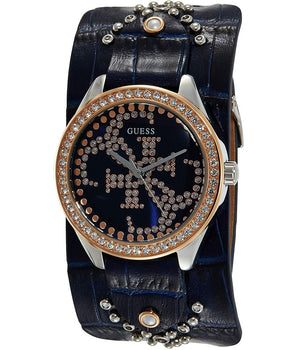 Guess Blue Leather Dress Watch