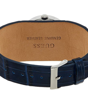 Guess Blue Leather Dress Watch