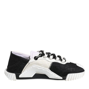Dolce & Gabbana White Black NS1 Low Top Sneakers Shoes