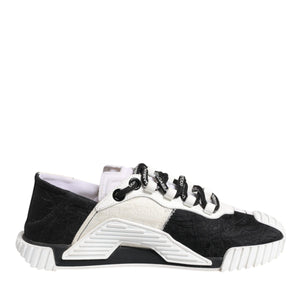Dolce & Gabbana White Black NS1 Low Top Sneakers Shoes