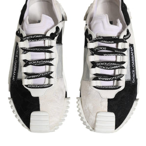Dolce & Gabbana White Black NS1 Low Top Sneakers Shoes