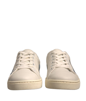 Dolce &amp; Gabbana White Suede Leather Low Top Sneakers Shoes