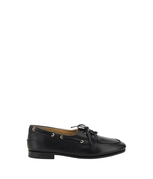 Bally Black Calf Leather Bos Taurus Slip-On Loafers