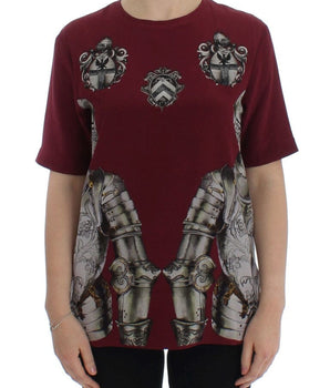 Dolce & Gabbana Enchanted Sicily Silk Blouse with Knight Print Dolce & Gabbana 