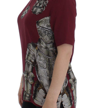 Dolce & Gabbana Enchanted Sicily Silk Blouse with Knight Print Dolce & Gabbana 