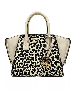 Michael Kors Avril XS Cream Cheetah Satchel Crossbody Bag Purse