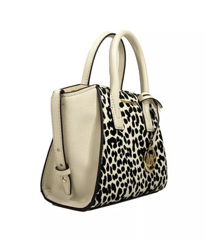 Michael Kors Avril XS Cream Cheetah Satchel Crossbody Bag Purse