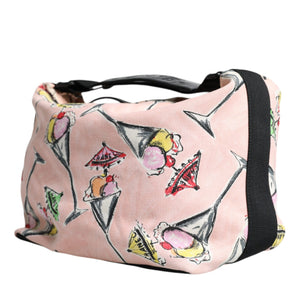 Chanel Pink Cruise Collection Parfait Canvas Printed Bag Purse