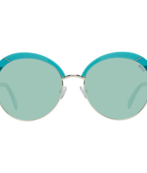 Emilio Pucci Turquoise Metal & Plastic Sunglasses
