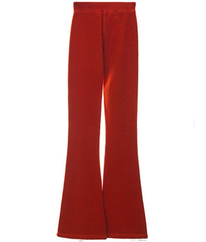 Pantalón acampanado de algodón rojo Dsquared²
