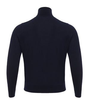 Colombo Blue Cashmere Turtleneck