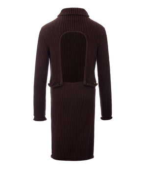 Bottega Veneta Elegant Brown Viscose Dress