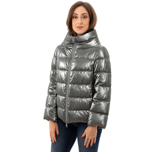 Herno Silver Viscose Jackets &amp; Coat