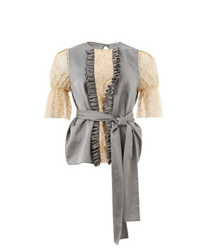 Lardini Elegant Multicolor Silk-Linen Top