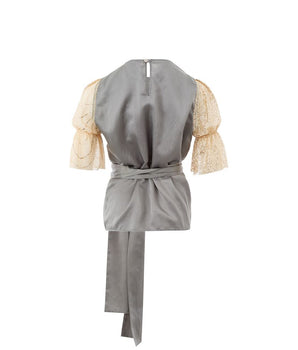 Lardini Elegant Multicolor Silk-Linen Top