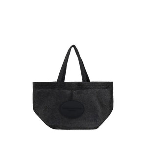 Bolso de hombro de rafia Alexander Wang Punch XL