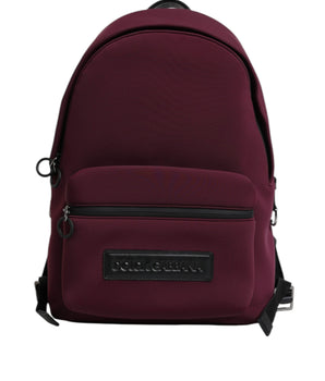 Dolce &amp; Gabbana Burgundy Montreale Tecnico Textile Men Backpack Bag
