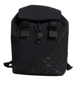 Dolce &amp; Gabbana Mochila escolar con logo DG de nailon y neopreno negro