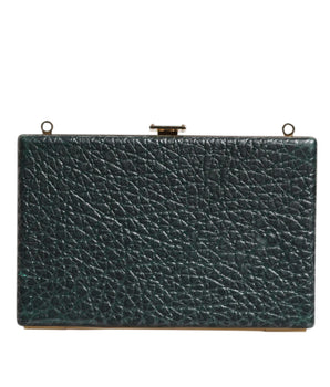 Dolce &amp; Gabbana Black Leather Clutch Evening Crossbody Bag