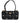 Dolce &amp; Gabbana Black Leather Crystal Embellished Logo Shoulder Bag