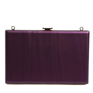 Dolce & Gabbana Purple Leather Clutch Evening Crossbody Bag