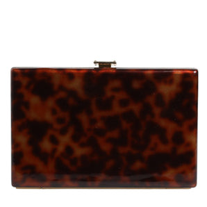 Dolce & Gabbana Brown Leather Clutch Evening Crossbody Bag
