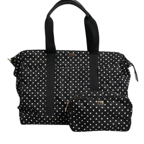 Dolce & Gabbana Black PolkaDot Nylon Shoulder Baby Tote Diaper Bag