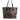 Dolce & Gabbana Brown Black Calfskin Leopard Print Shoulder Tote Bag