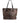 Dolce &amp; Gabbana Brown Black Calfskin Leopard Print Shoulder Tote Bag