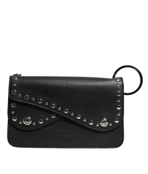 Dolce &amp; Gabbana Black Small Leather Studded Shoulder Crossbody Bag