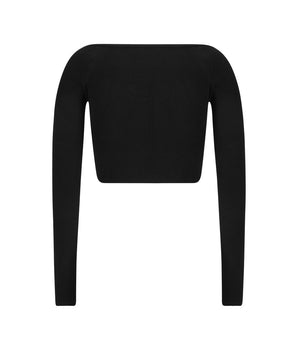 Diesel Black Rayon Long Sleeve T-Shirt