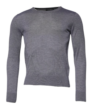 Dolce &amp; Gabbana Gray Cashmere Crew Neck Pullover Sweater