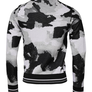 Suéter Dolce &amp; Gabbana con cuello redondo y estampado de camuflaje multicolor para hombre