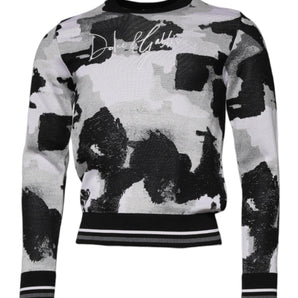 Suéter Dolce &amp; Gabbana con cuello redondo y estampado de camuflaje multicolor para hombre