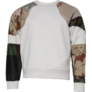 Dolce & Gabbana Multicolor Patchwork Cotton Crew Neck Sweater