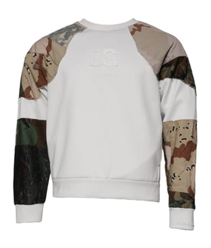 Dolce &amp; Gabbana Multicolor Patchwork Cotton Crew Neck Sweater