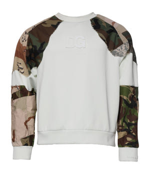Dolce &amp; Gabbana Multicolor Patchwork Cotton Crew Neck Sweater