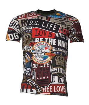 Dolce &amp; Gabbana Multicolor Graphic Print Cotton Crew Neck T-shirt