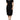 Emporio Armani Black Viscose Short Sleeves Sheath Midi Dress