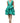 Alberta Ferretti Green Satin Polyester Sleeveless V-neck Layered Dress